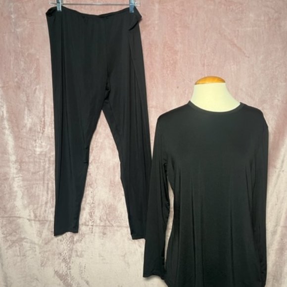 Climate Right Other - Climate Right Womens Black Pant And Long Sleeve Light Weight Winter Set Size XL